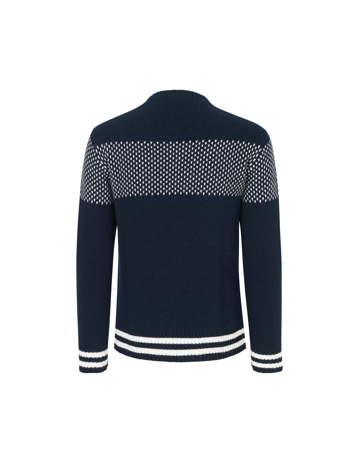Lusekofte Kello Placed,  Navy/Ecru