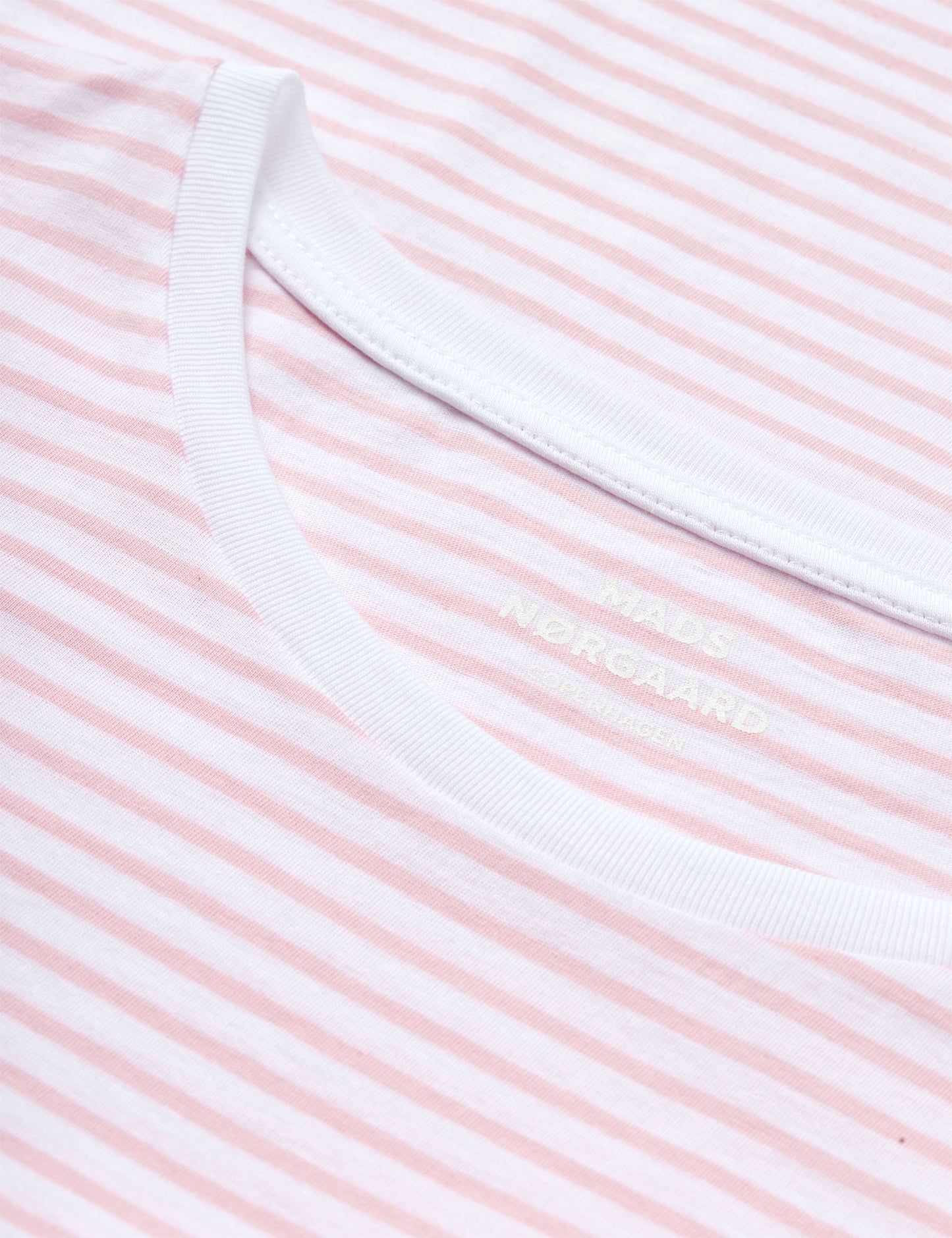 Fine Jersey Stripe Teasy Tee FAV, Blushing Bride/Briliant White
