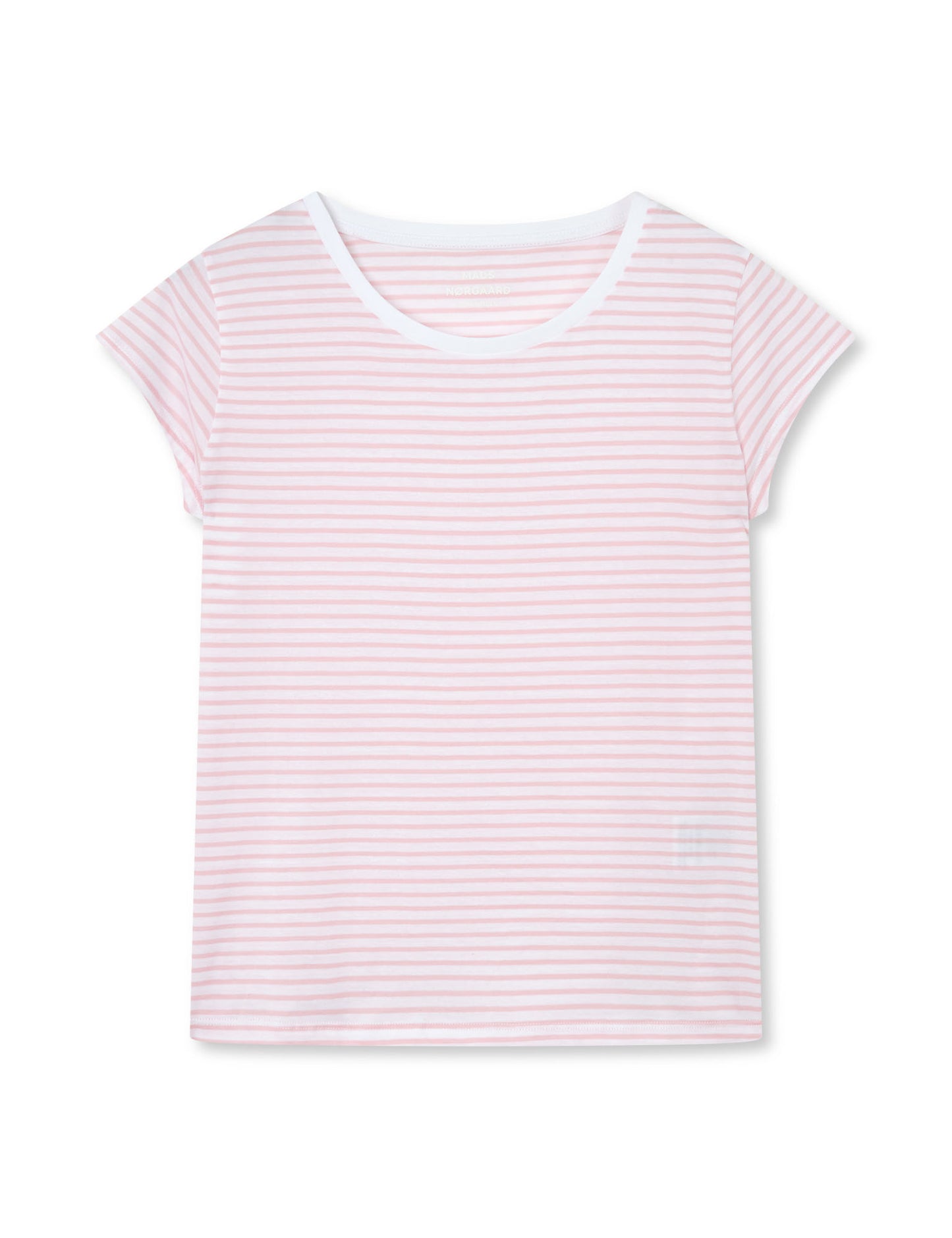 Fine Jersey Stripe Teasy Tee FAV, Blushing Bride/Briliant White