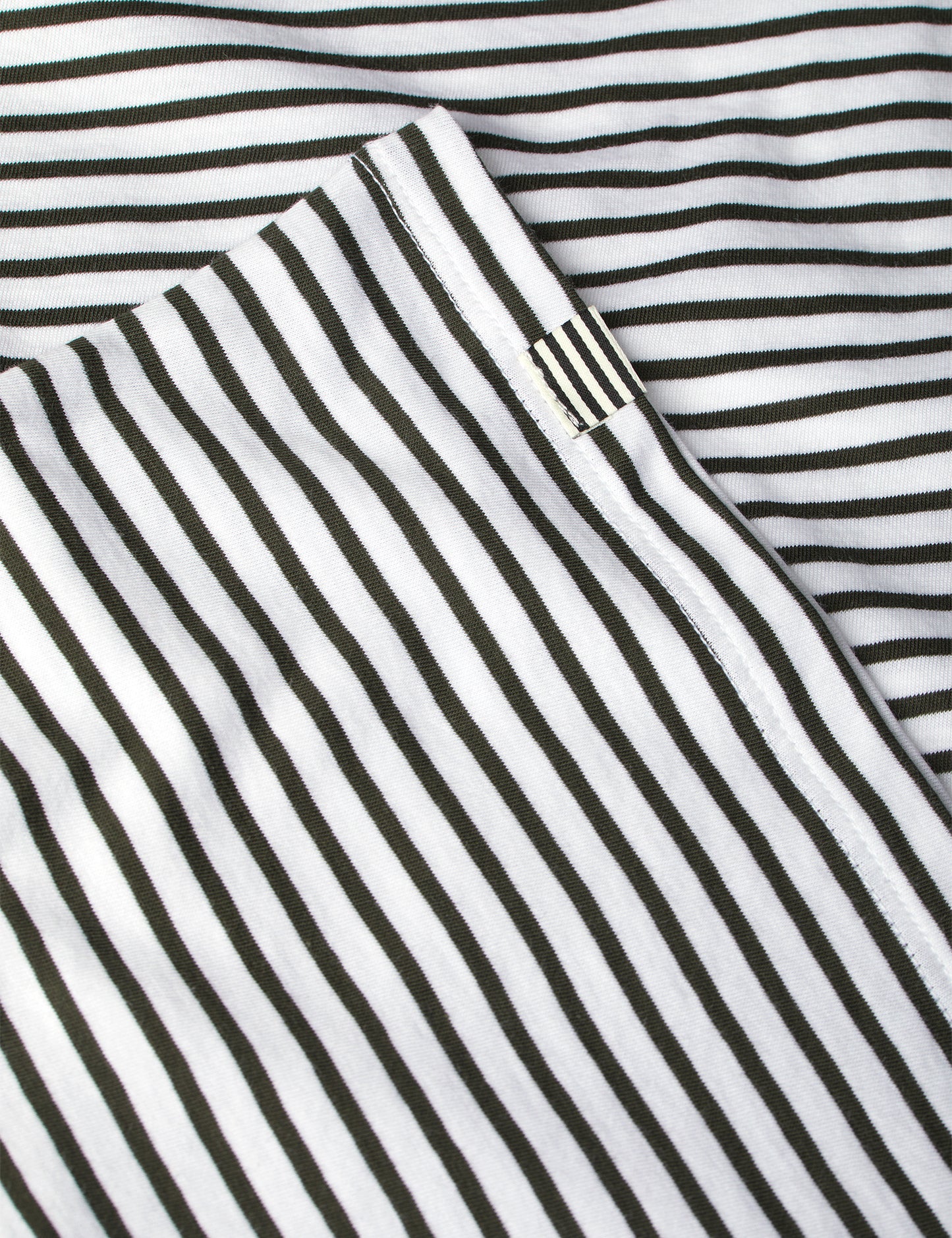 Organic Jersey Stripe Teasy Tee FAV, Rosin/Brilliant White