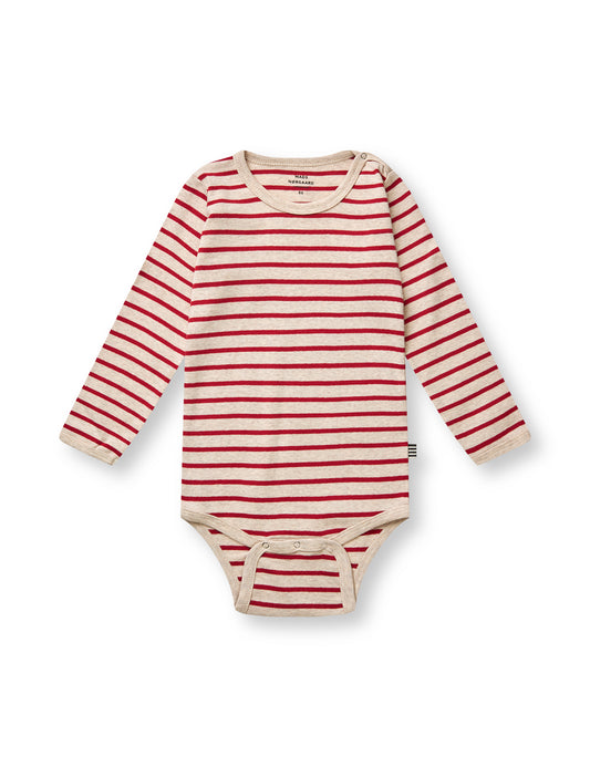 Soft Striped Rib Body, Red / Nature Mel