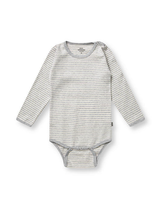 Soft Striped Rib Body, Off White / Grey Mel