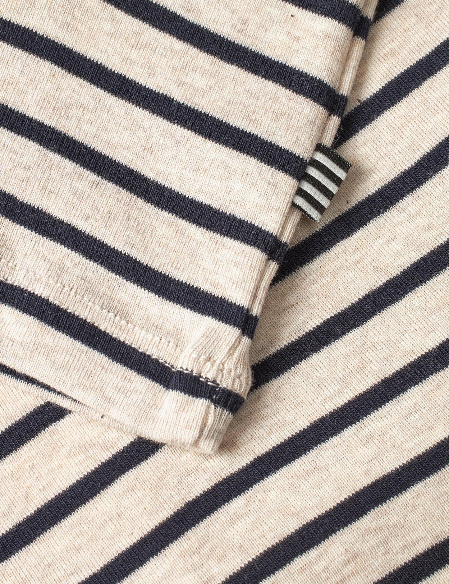 Soft Striped Rib Tobinino, Navy/ Nature Mel