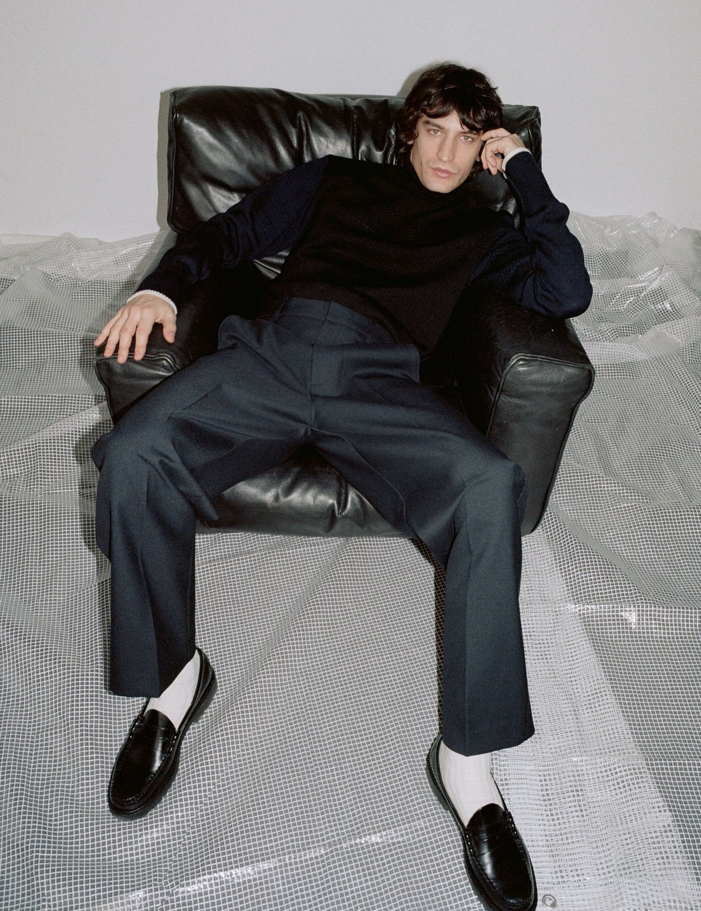 Wool Klemens Knit, Parisian Night/Black