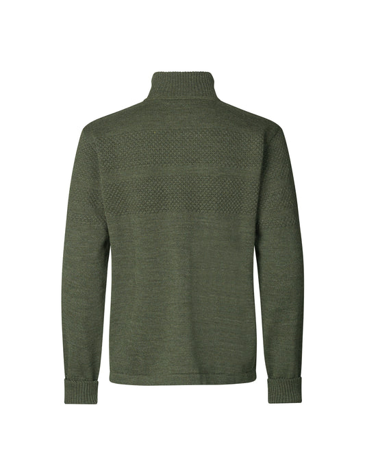 Wool Klemens Zip Knit, Tarmac