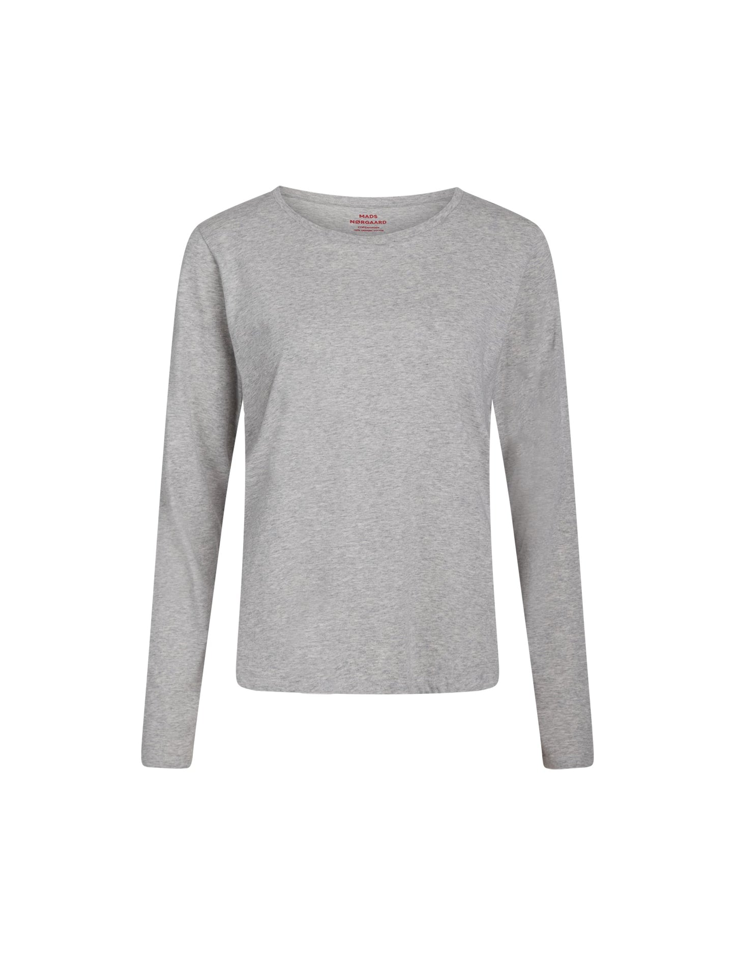 Fine Jersey Tenna Tee LS FAV, Light Grey Melange