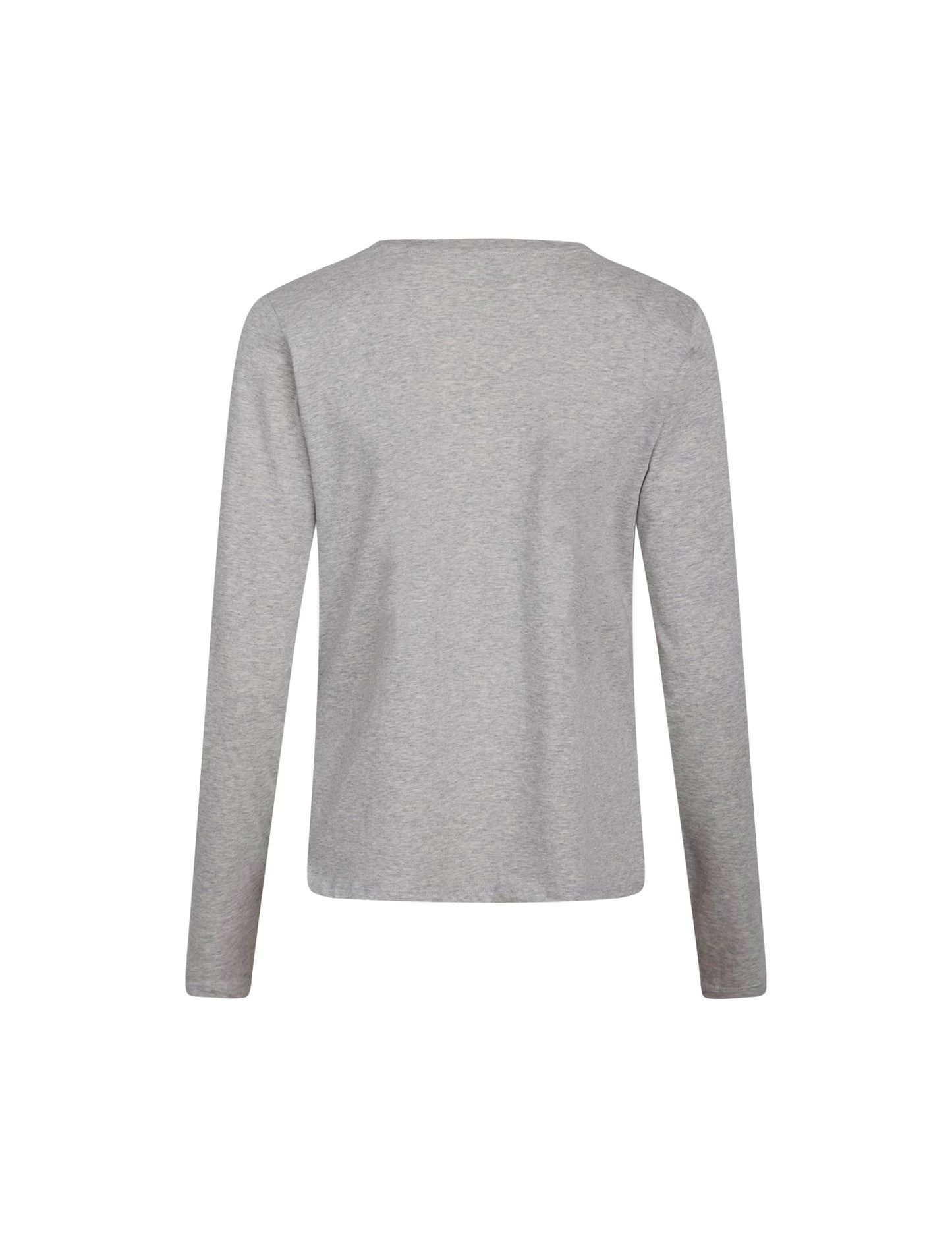 Fine Jersey Tenna Tee LS FAV, Light Grey Melange