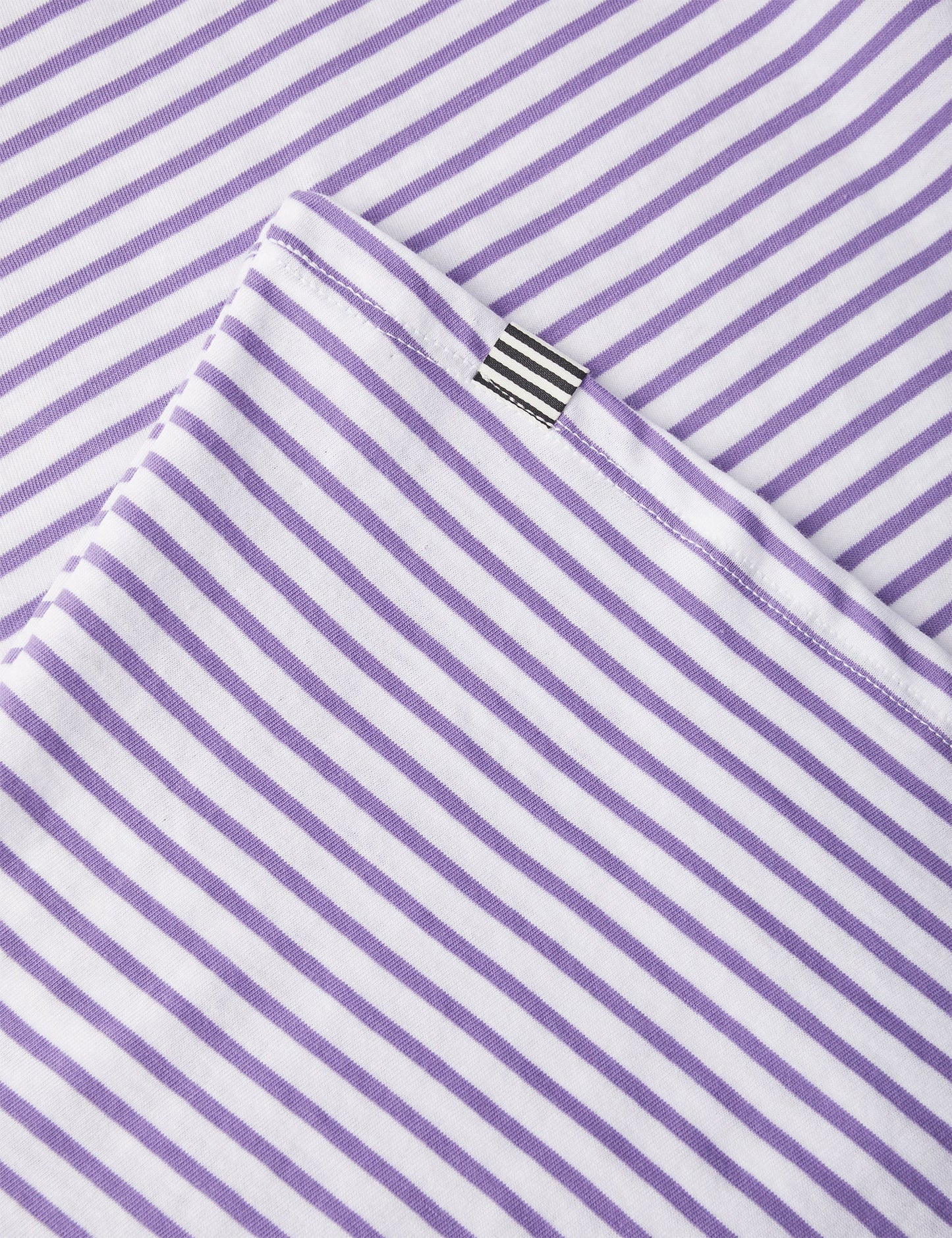 Organic Jersey Stripe Tenna Tee LS FAV,  Paisley Purple/Brilliant White