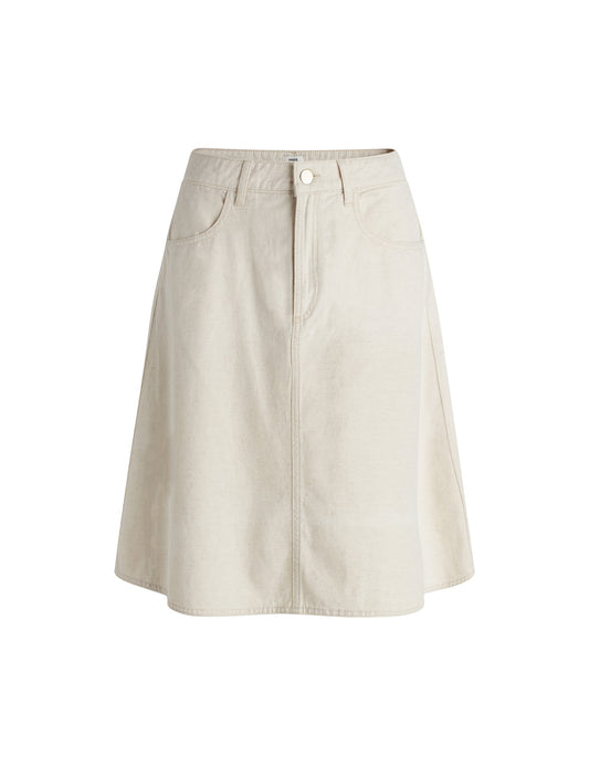 Linen Denim Steffi Skirt, Whitecap Grey
