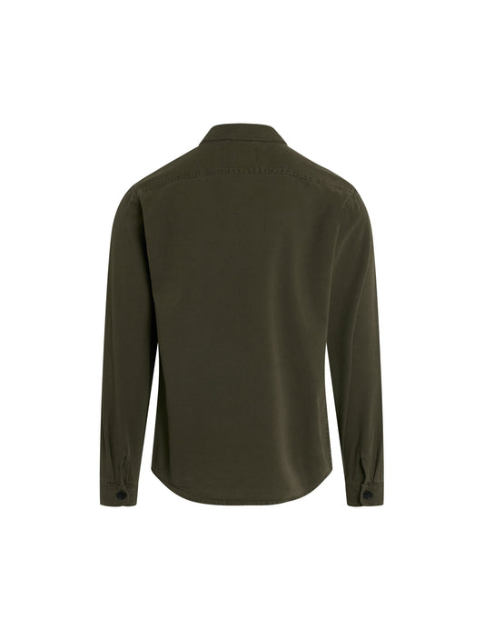 Dyed Canvas Stern Shirt,  Olive Night