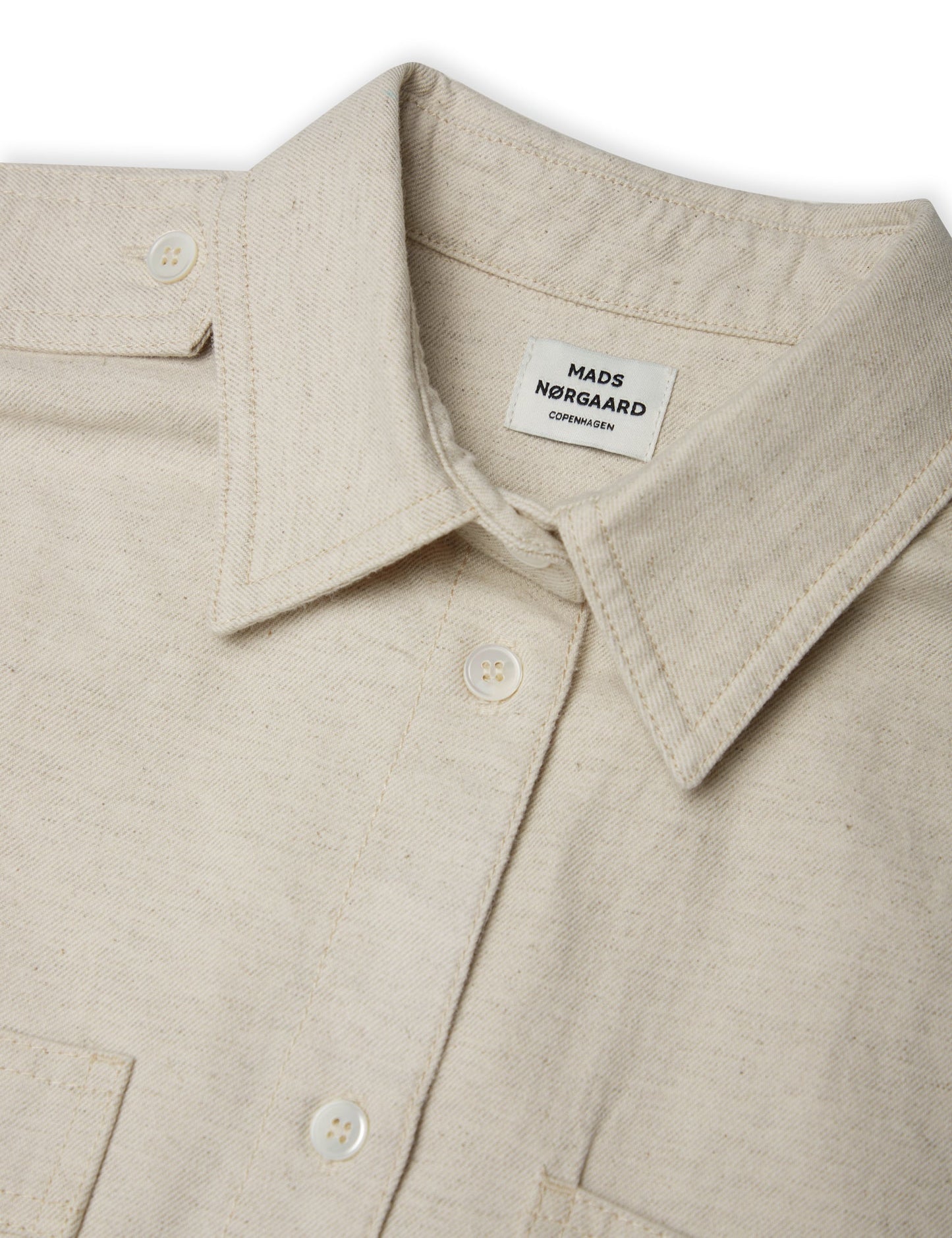 Linen Denim Bea Shirt, Whitecap Grey