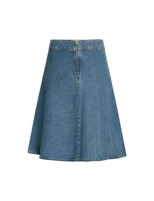 Organic Blue Stelly  Skirt,  Vintage Blue