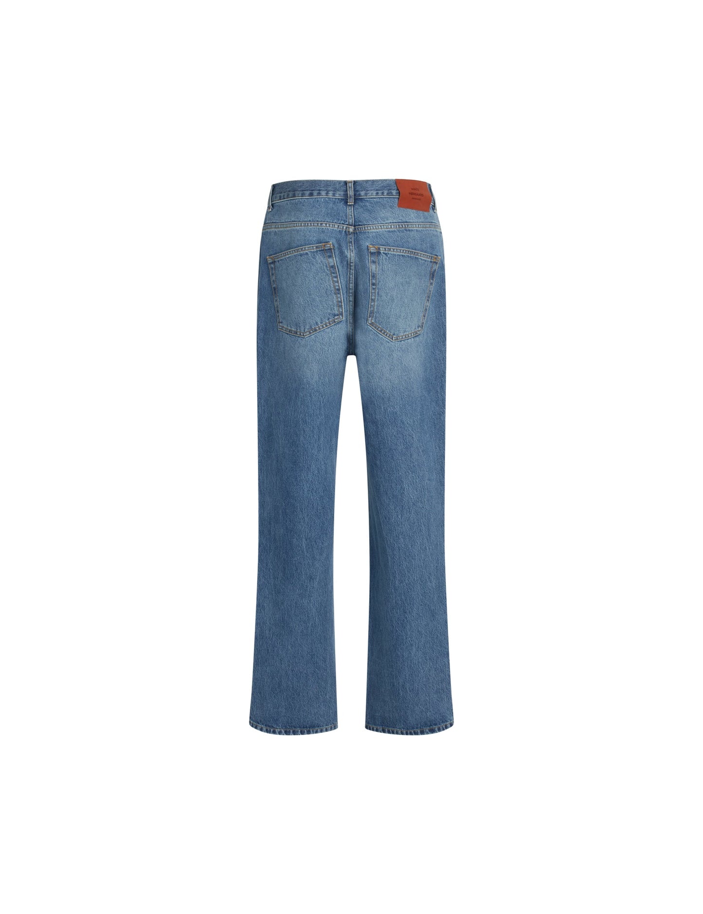 Organic Blue Gus Relaxed Jeans,  Blue Mid Wash