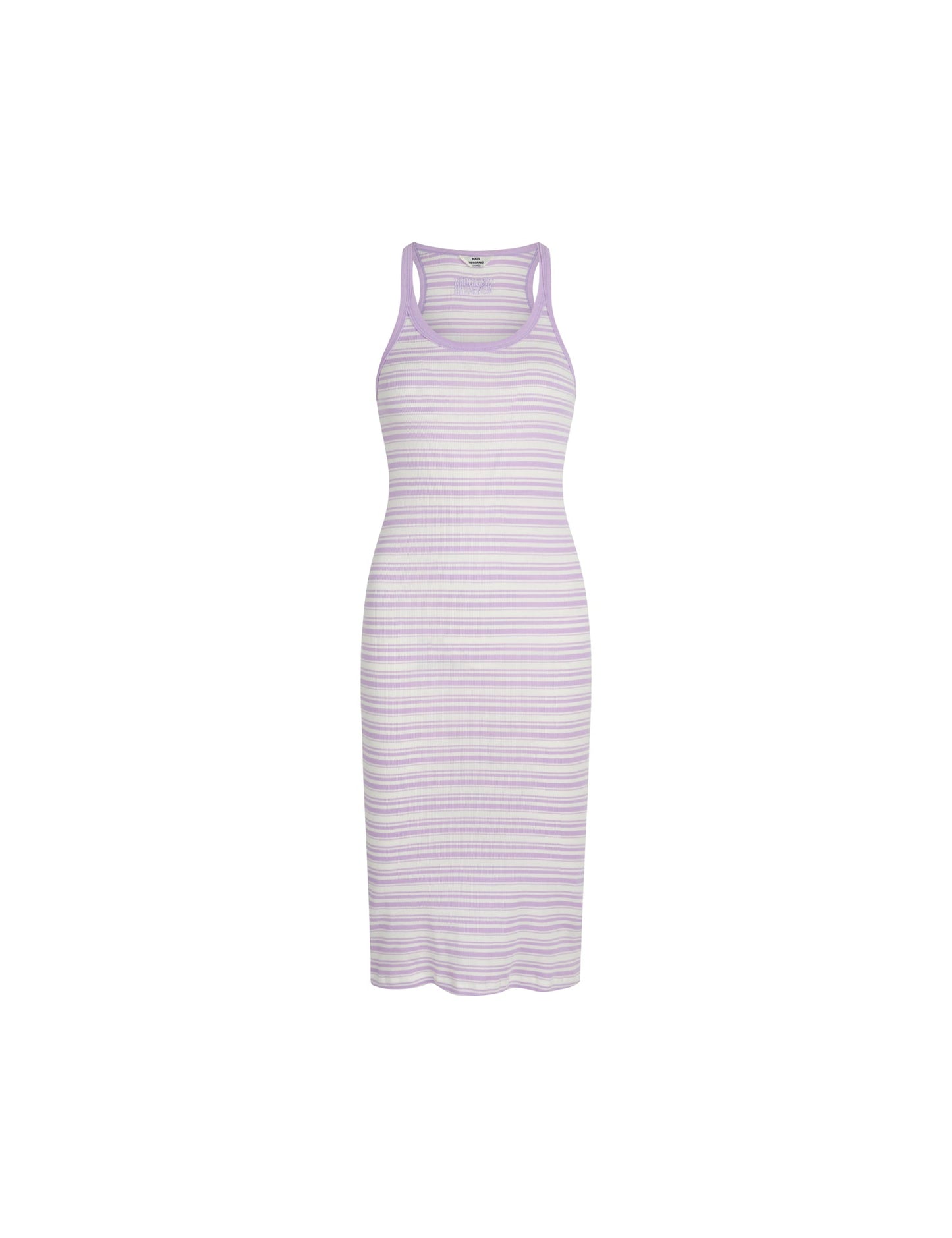 2x2 Cotton Stripe Carina Dress,  White Alyssum / Lavendula