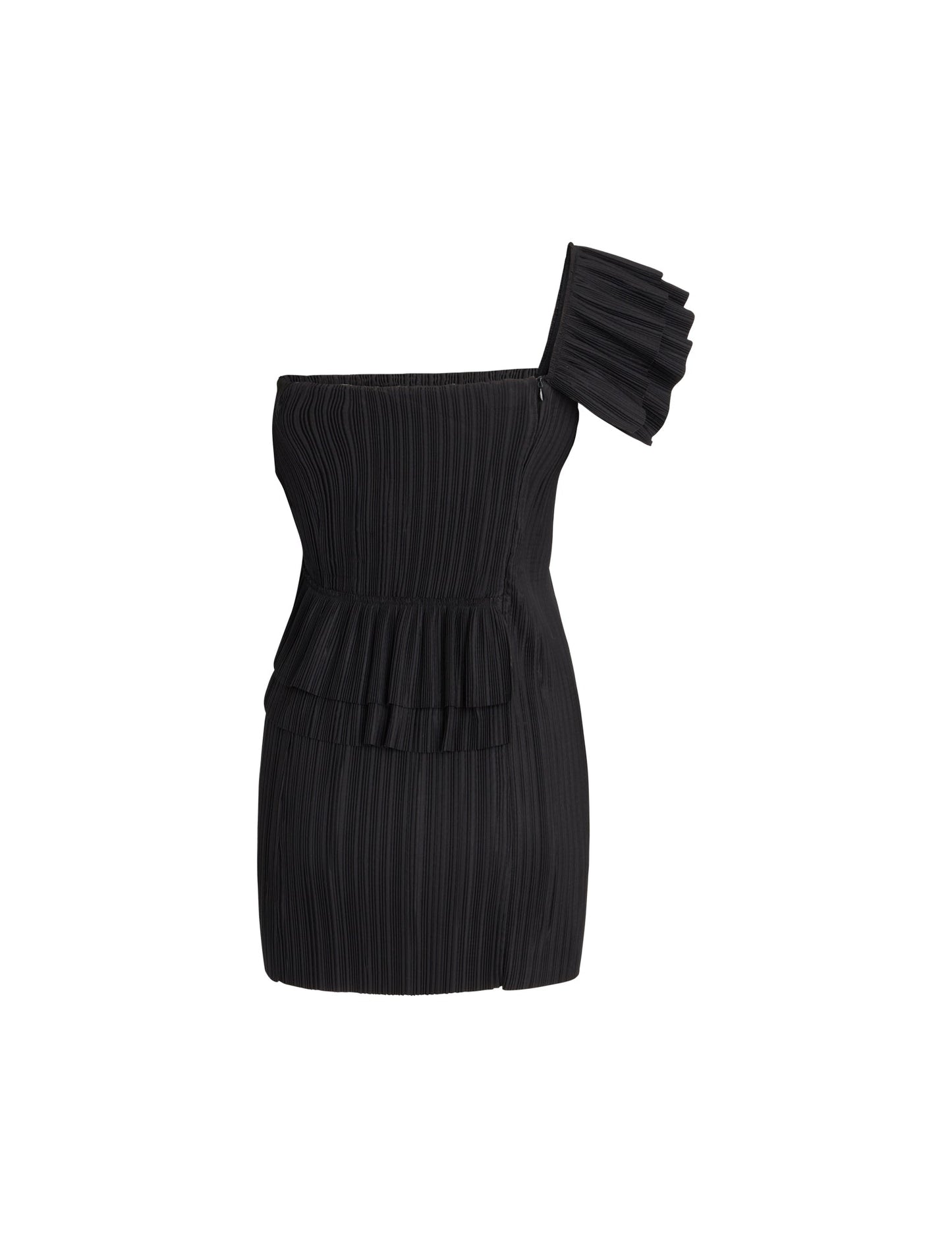 Paper Pleat Boxberg Dress,  Black