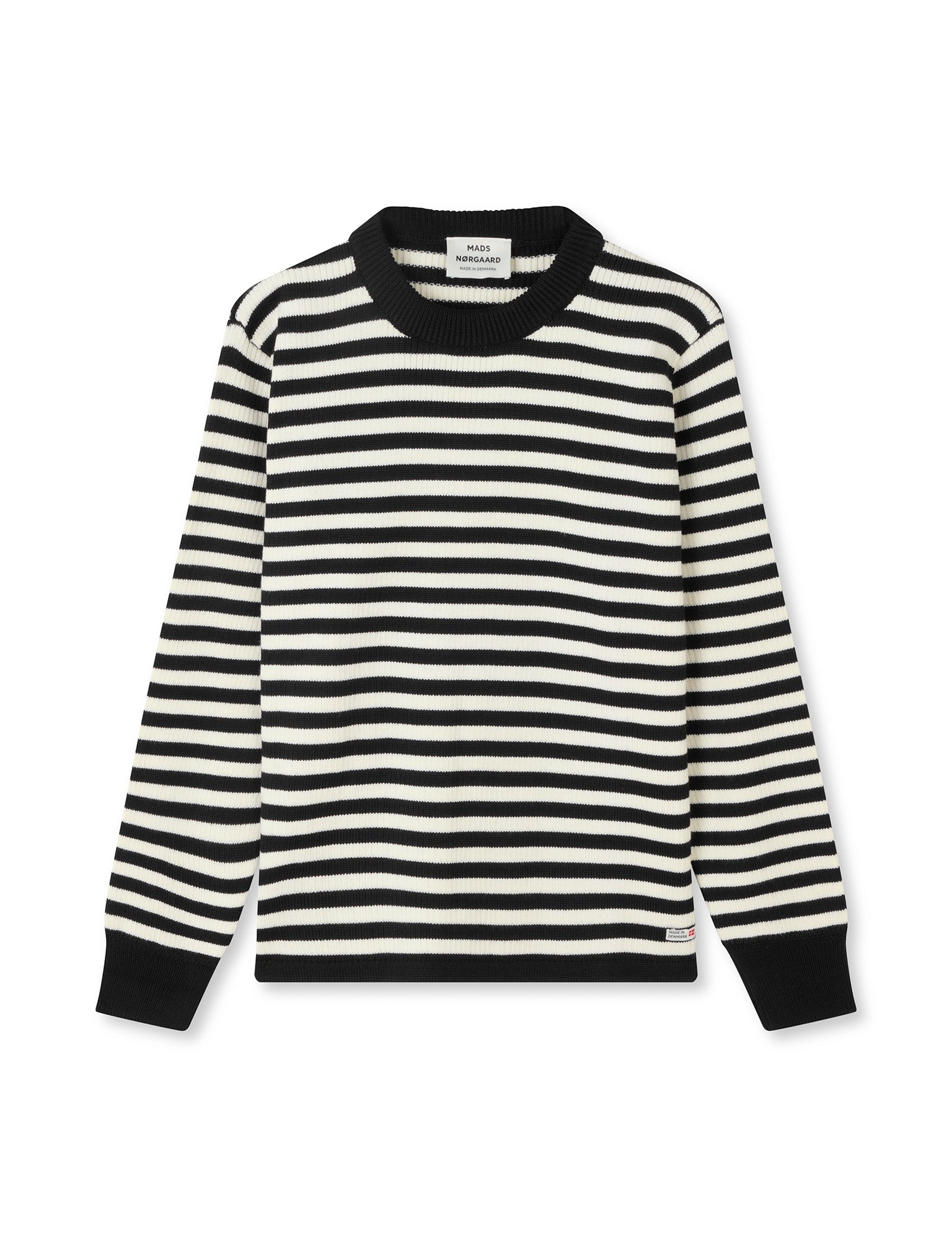 Sailor Wool Cast Sweater, Black / White Alyssum – MADS NØRGAARD