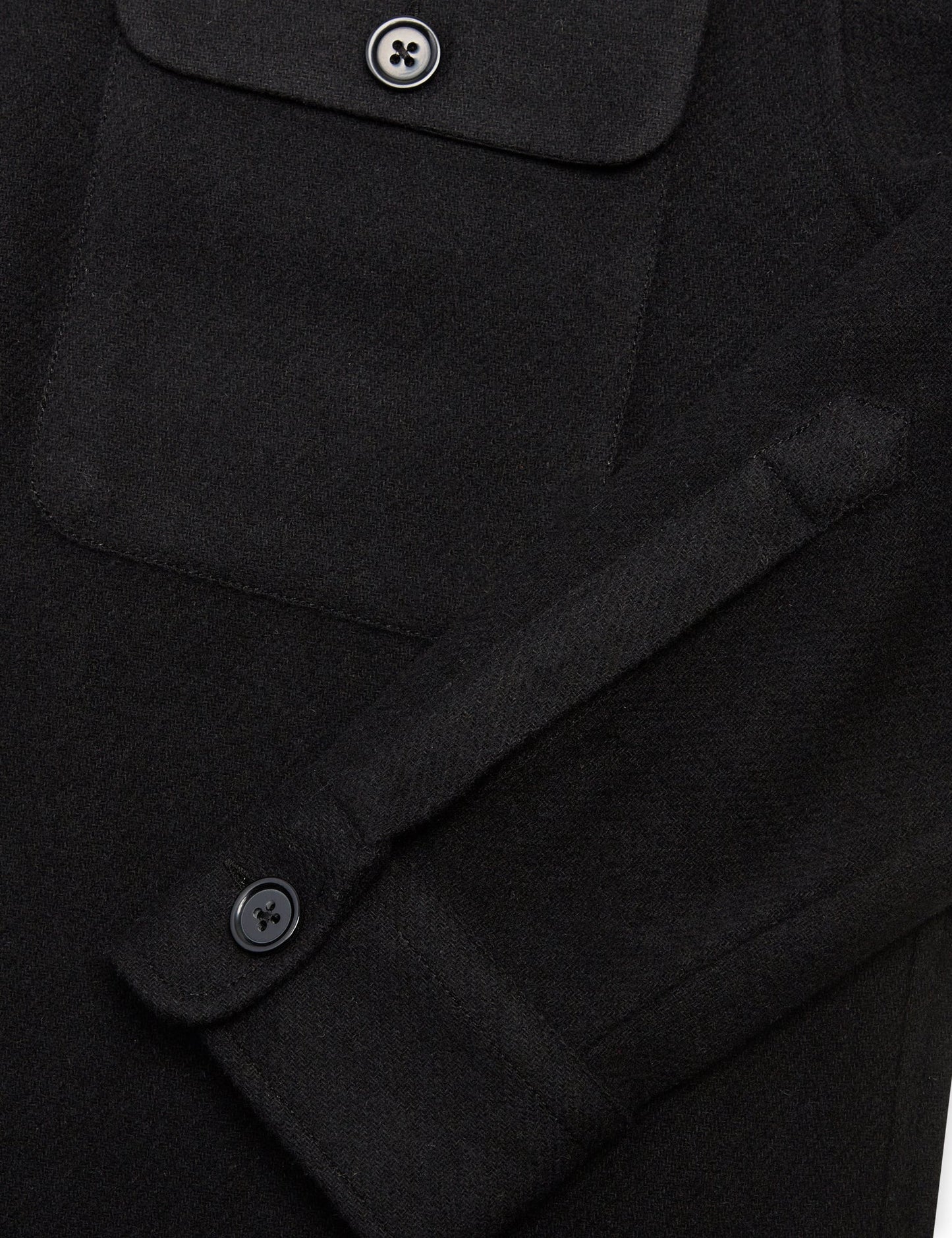 Soft Wool Malte Solid Shirt,  Black