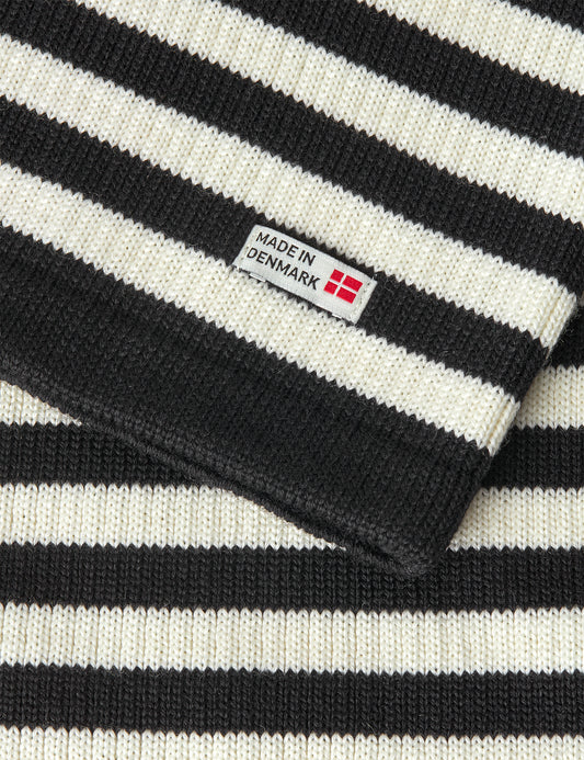 Sailor Wool Cass Sweater, Black / White Alyssum