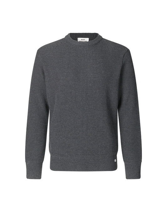 Sailor Wool Ragnar Sweater, Charcoal Melange