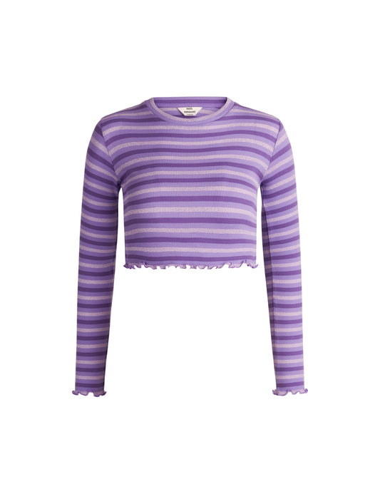 2x2 Lurex Stripe Tira Top,  2x2 Stripe/Paisley Purple