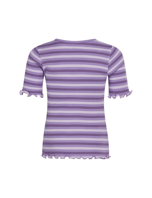 2x2 Cotton Stripe Tuviana Tee,  2x2 Stripe/Paisley Purple