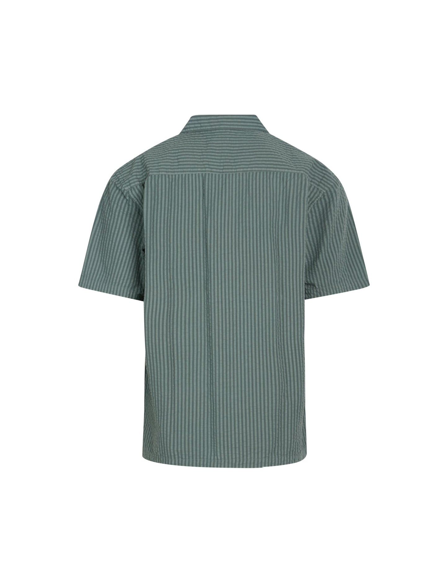Seersucker Kenji Shirt SS, Balsam Green