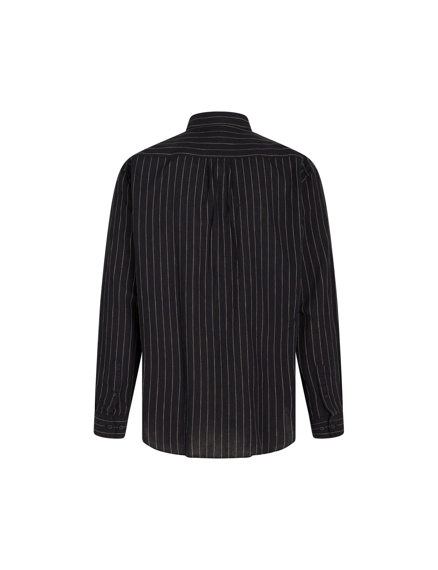 Cotton Linen Malte Shirt, Black/Vintage Khaki