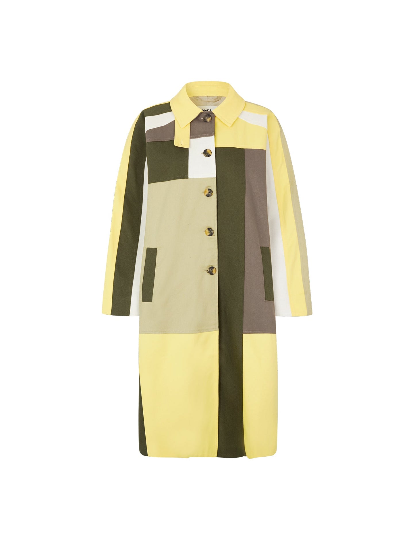 Recycled Boutique Jyron Patch Coat,  Multi Yellow