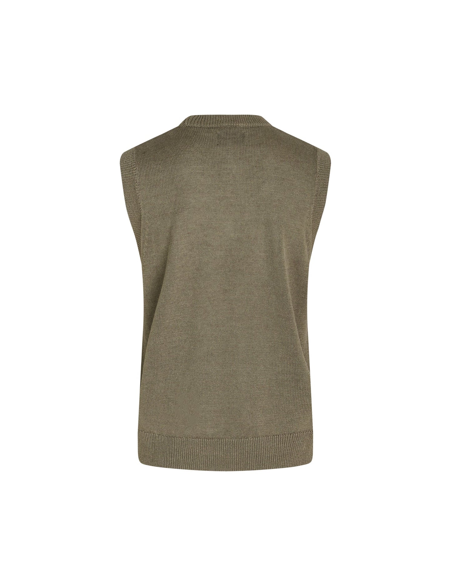 Linen Cotton Koro Vest, Dusky Green