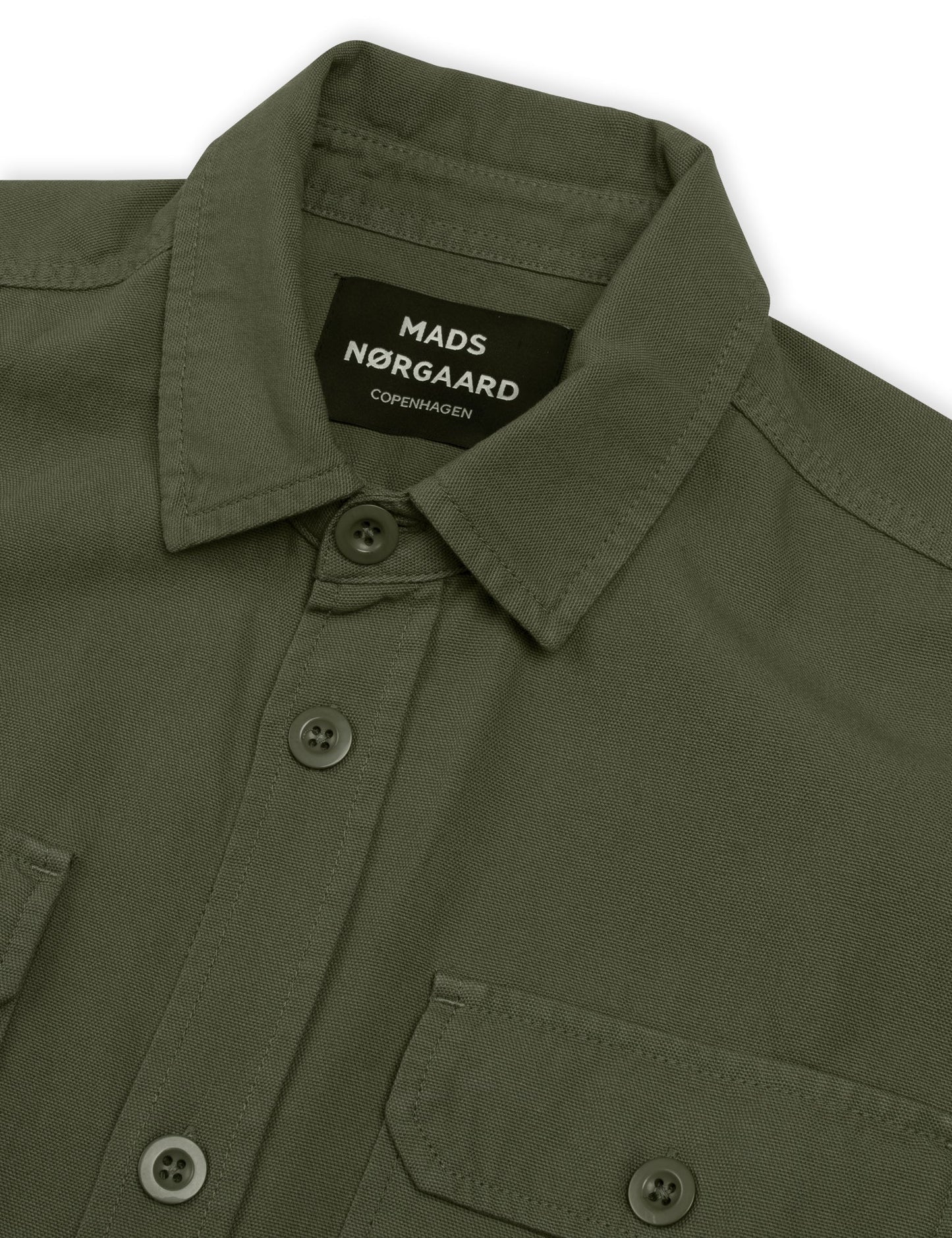 Dyed Canvas Skyler Shirt, Olivine