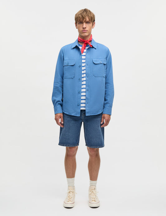 Dyed Canvas Skyler Shirt, Bright Cobalt