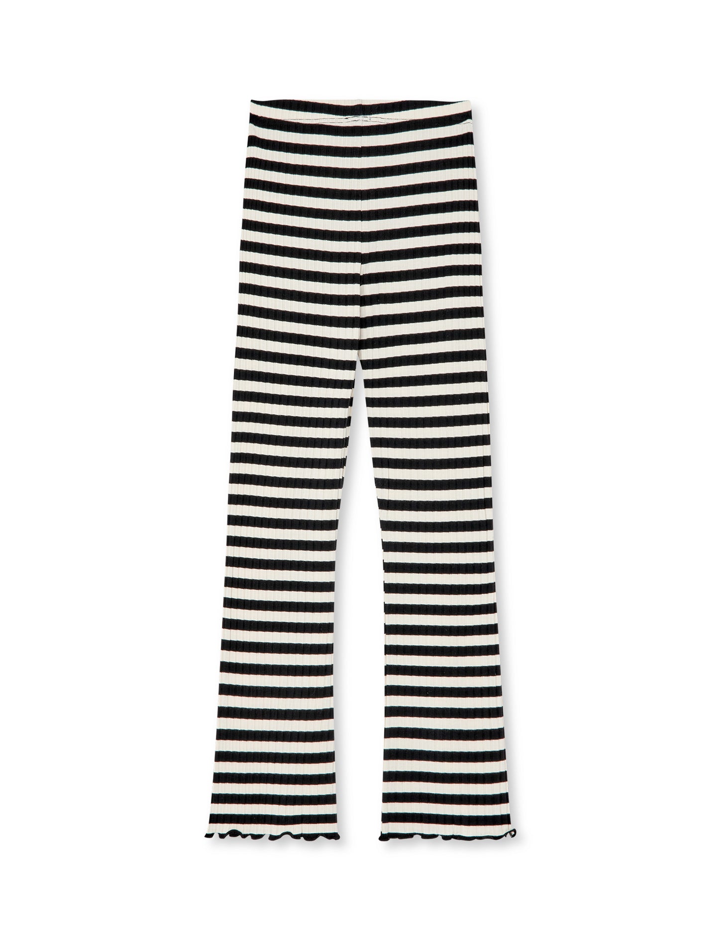 5x5 Classic Stripe Lala Leggings, Black/Vanilla Ice