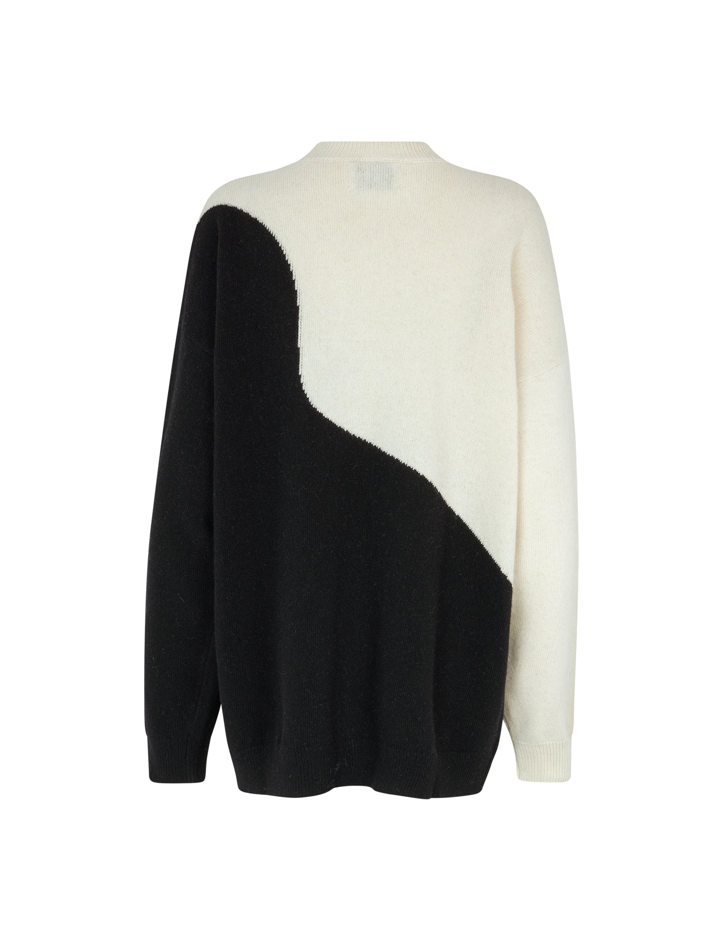 Recy Soft Knit Sandra Sweater, Black/Winter White