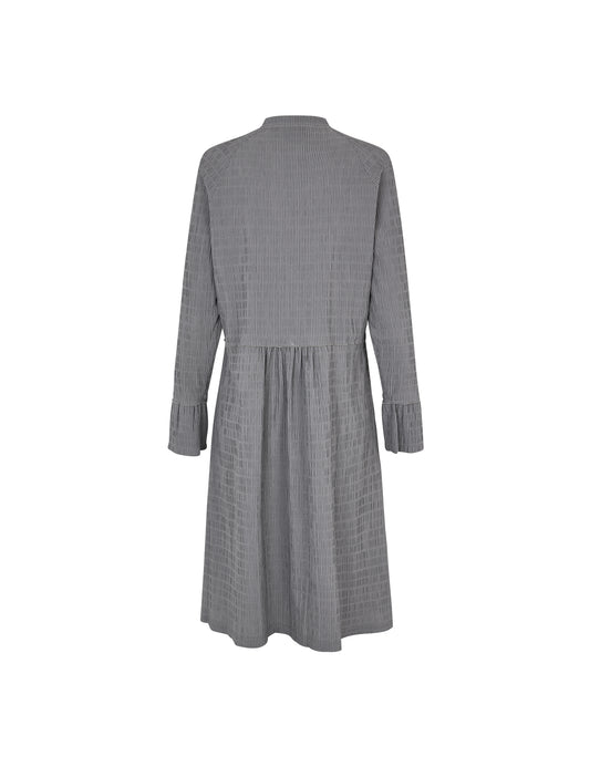 Crinckle Pop Dupina Dress, Asphalt/Black