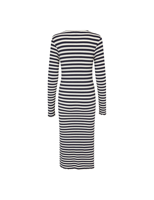 5x5 Stripe Boa Dress, 5x5 Stripe/Deep Well