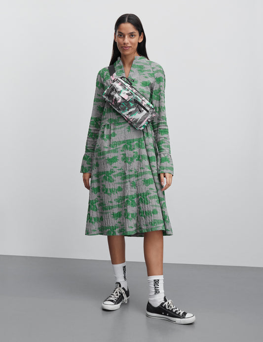 Crinckle Pop Dupina Dress AOP, Cloud AOP/Andean Toucan