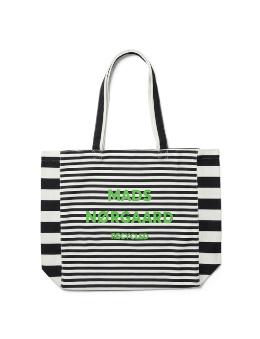 Recycled Boutique Athene Bag Aop, Vanilla Ice/Black