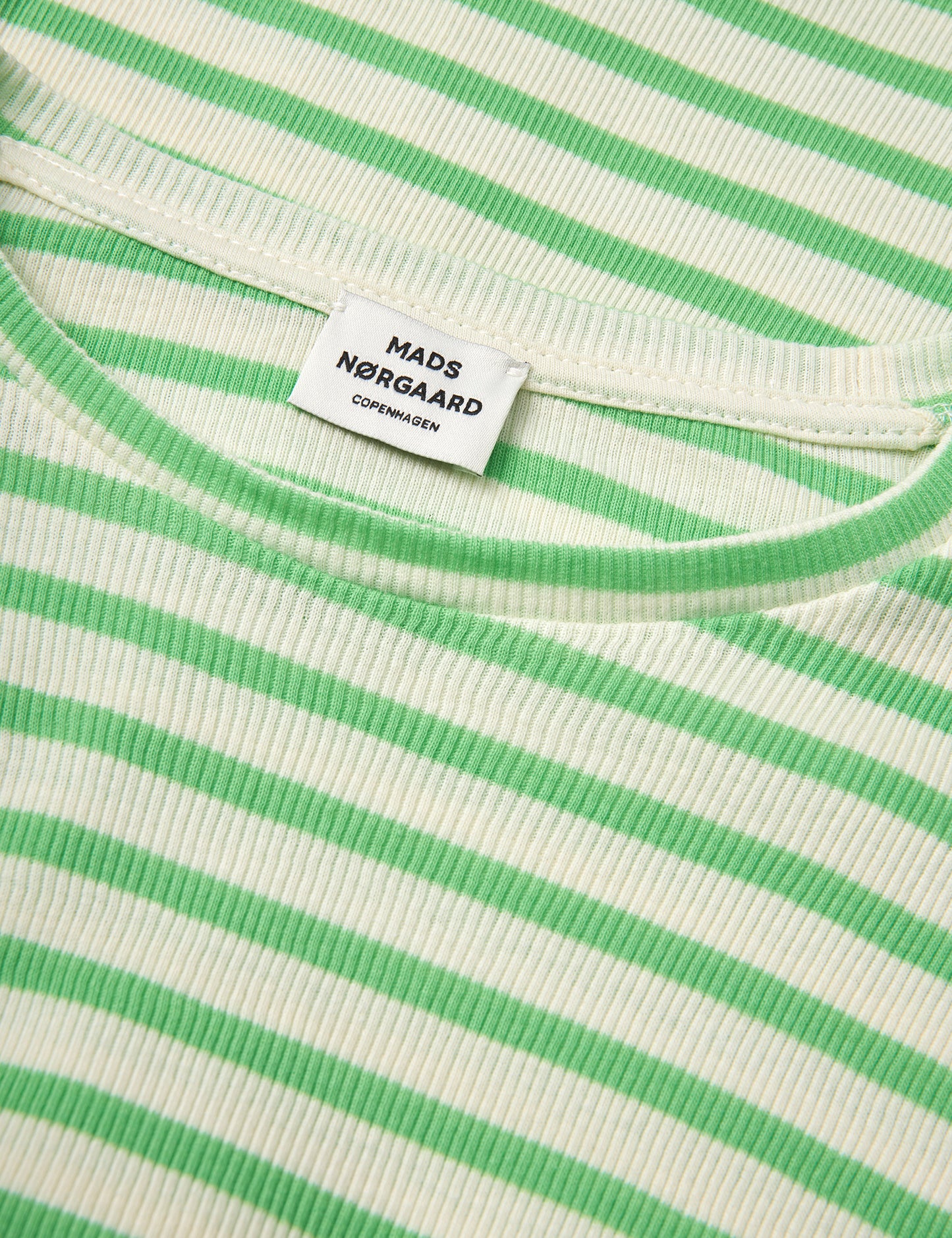 2x2 Cotton Stripe Talino Top, 2x2 Stripe/Poison Green