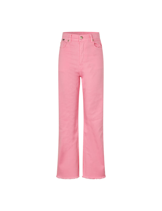 Coloured Denim Loozy Pants, Begonia Pink