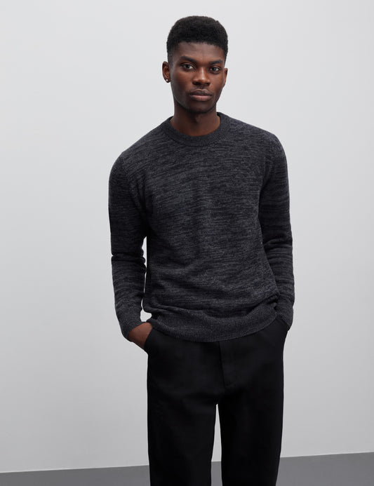 Eco Wool Quake Knit, Asphalt/Deep Well