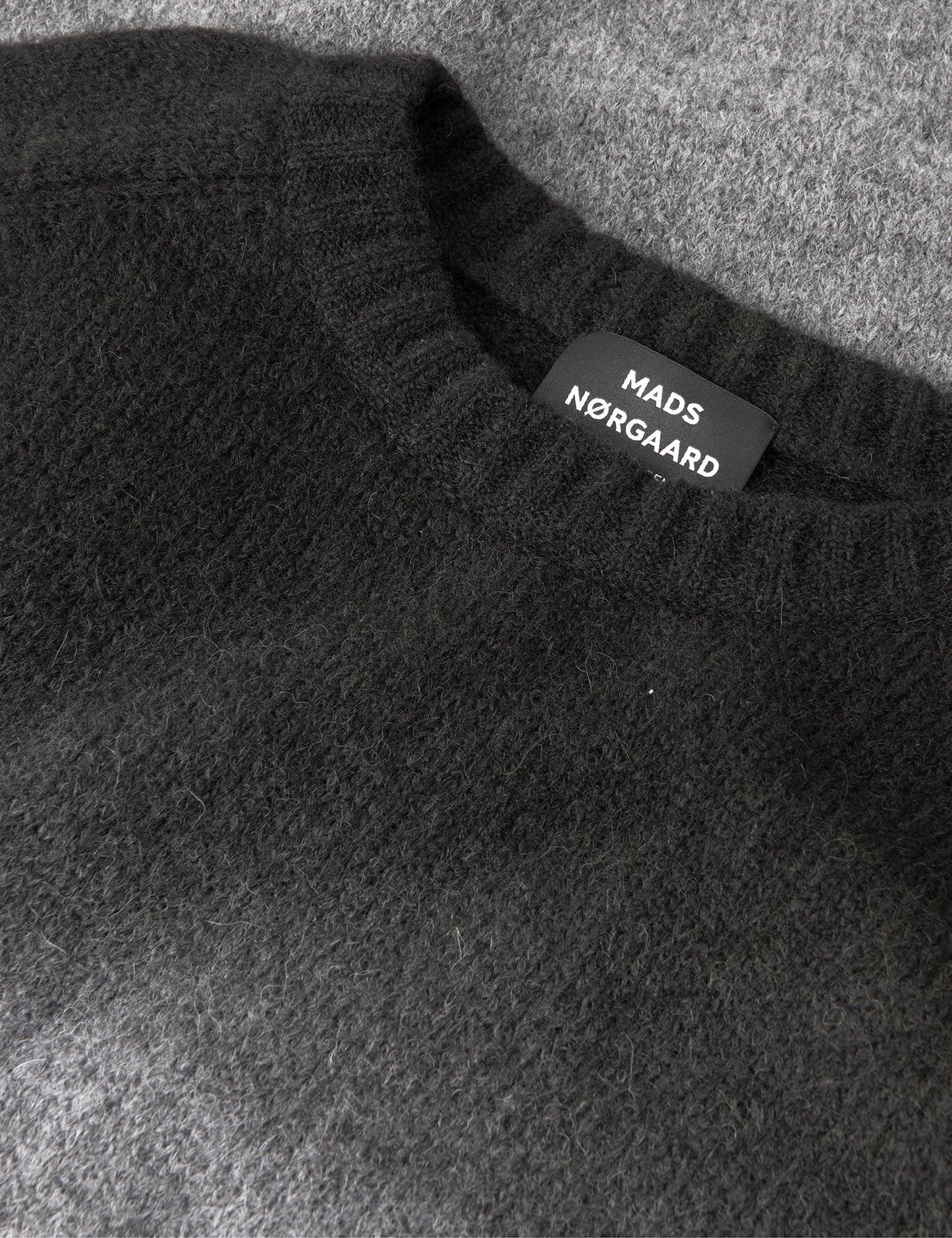 Alpaca Mateo Dip Dye Knit, Black/Grey Melange