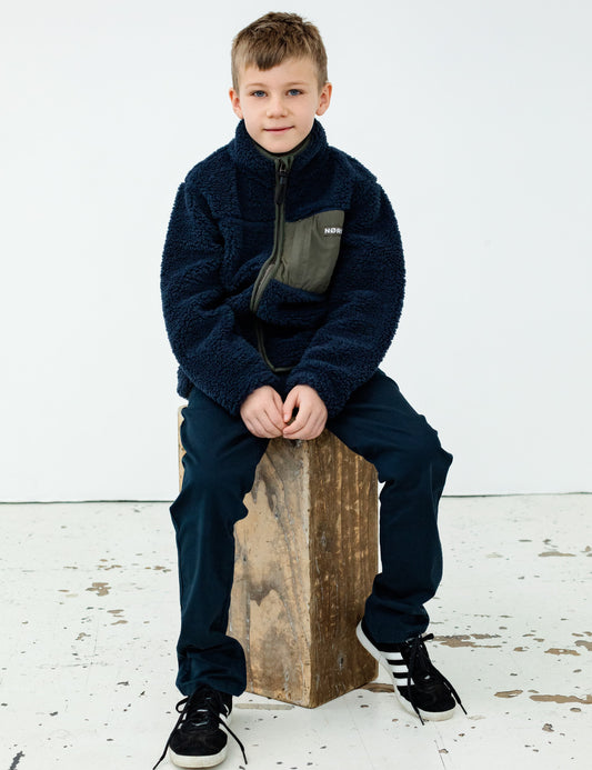 Teddy Fleece Jeffo Jacket, Sky Captain/Tarmac