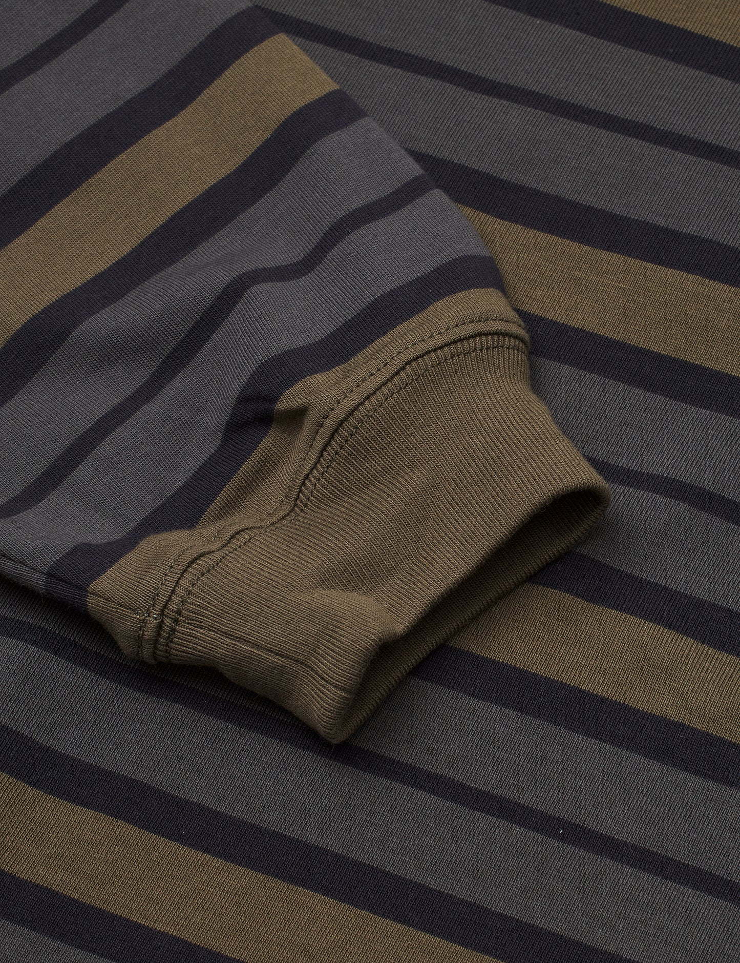 Combed Jersey Karl Stripe Tee LS, Asphalt/Deep Well/Tarmac