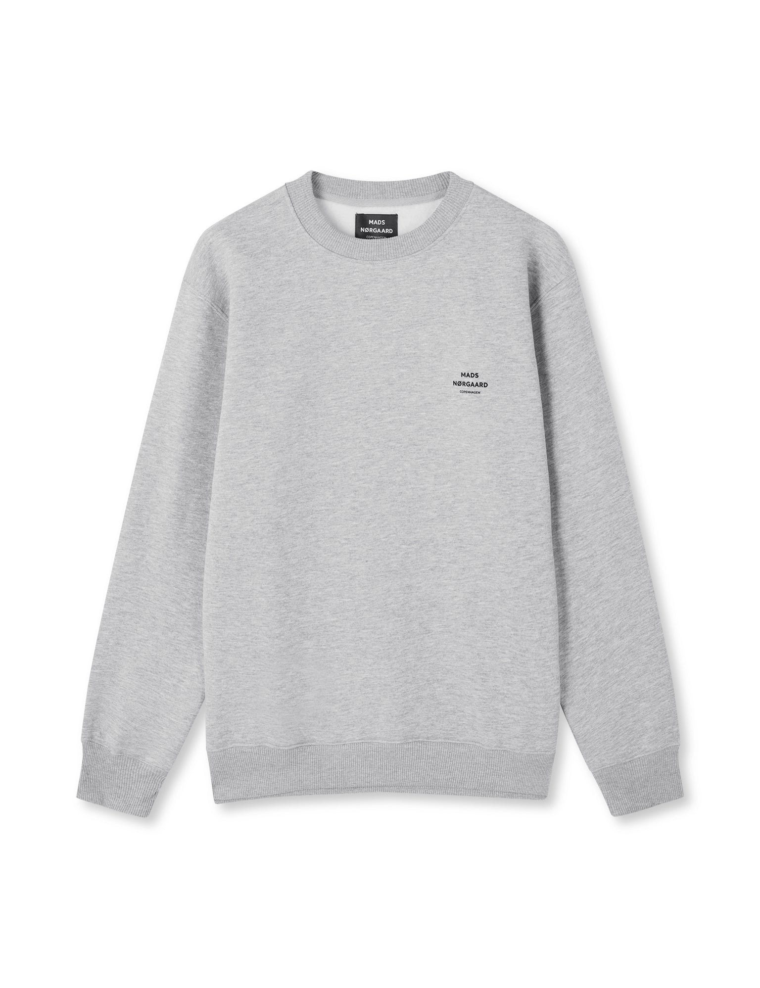 Standard Crew Logo Sweat, Grey Melange – MADS NØRGAARD – COPENHAGEN