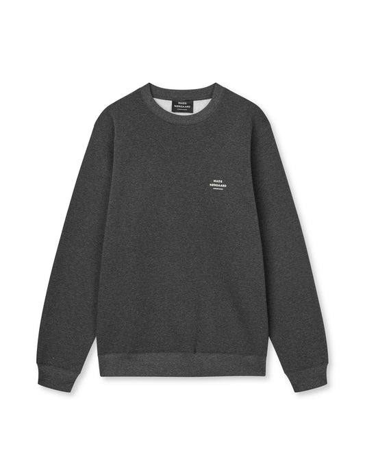 Standard Crew Logo Sweat, Dark Grey Melange