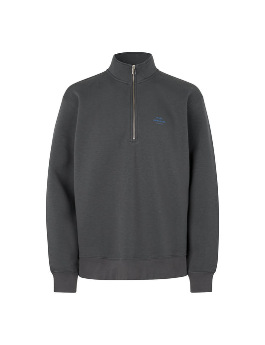 Standard Half Zip Logo Sweat, Asphalt