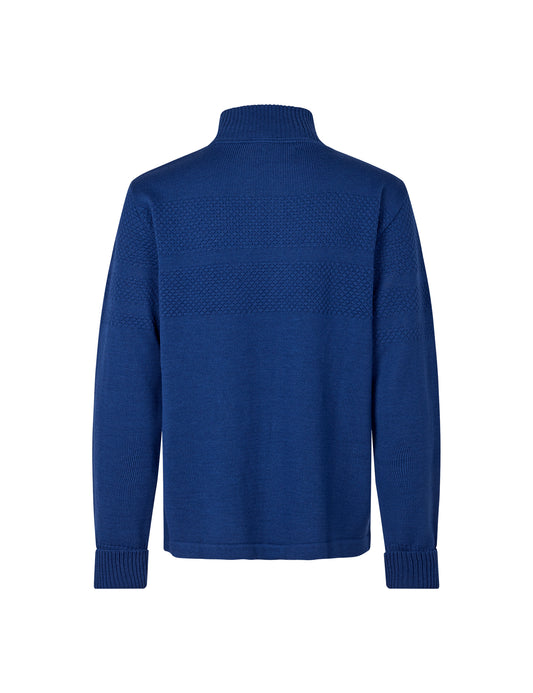 Wool Klemens Half Zip Knit, Estate Blue