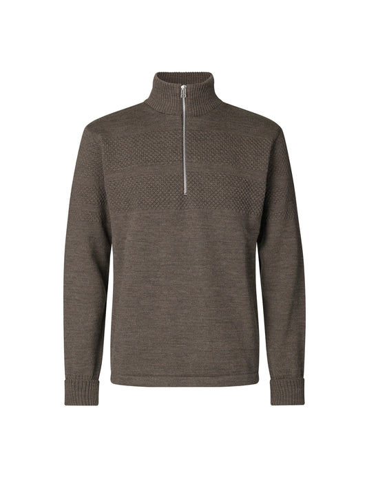 Wool Klemens Half Zip Knit, Cub