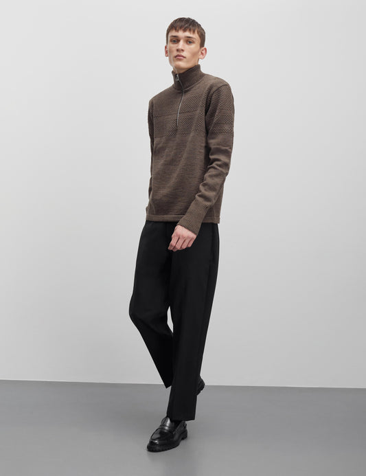 Wool Klemens Half Zip Knit, Cub