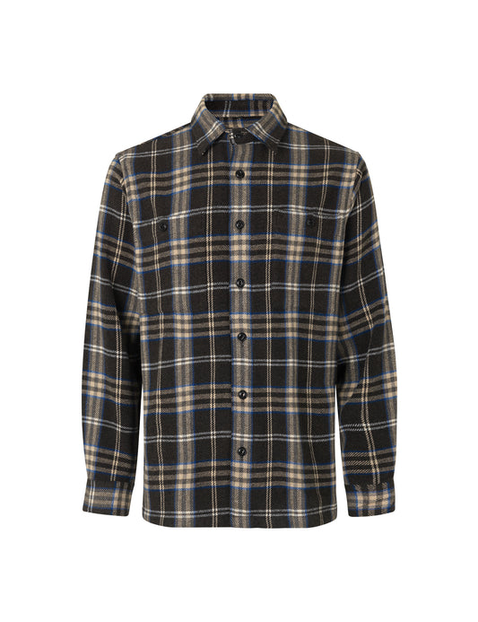 Soft Wool Roar Check Shirt, Black Check